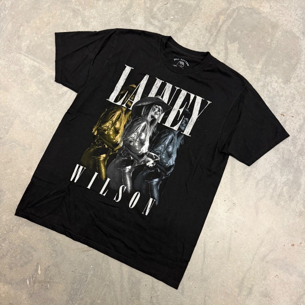 Modern Unisex Lainey Wilson Bell Bottom Country Graphic T-Shirt Black Large